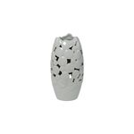 Vaso De Cerâmica Azul 15x11x32cm