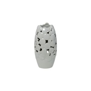 Vaso De Cerâmica Azul 15x11x32cm