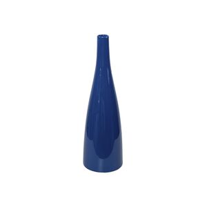 Vaso De Cerâmica Azul Escuro 14x14x46cm