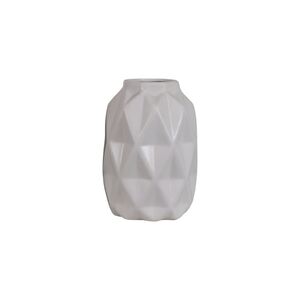 Vaso De Cerâmica Branco 15x15x21cm