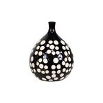 Vaso De Cerâmica Preto 16x16x21cm