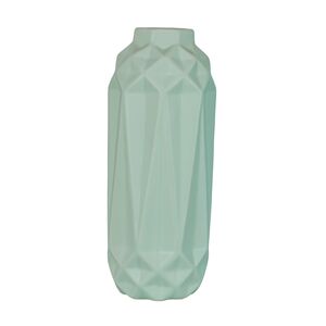 Vaso De Cerâmica Verde 14x14x35cm