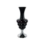 Vaso De Vidro Cromo E Preto 61x16x20