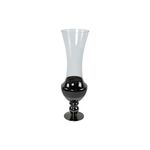 Vaso De Vidro Roma Vidro Niquelado 18x60cm
