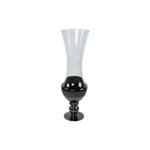 Vaso De Vidro Roma Vidro Niquelado 18x60cm