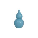 Vaso Decorativo de Cerâmica Azul 19x19x32cm