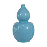 Vaso Decorativo de Cerâmica Azul 20x20x33cm