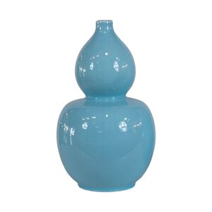 Vaso Decorativo de Cerâmica Azul 20x20x33cm