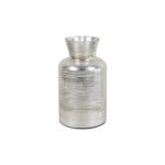 Vaso decorativo em vidro prateado