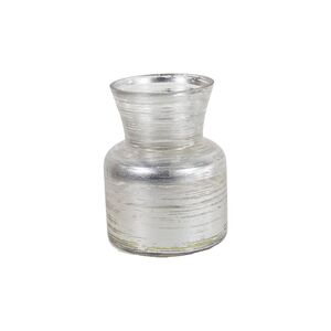 Vaso decorativo em vidro prateado