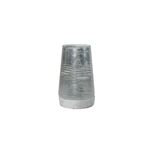 Vaso decorativo em vidro prateado
