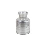 Vaso decorativo em vidro prateado