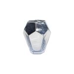 Vaso decorativo em vidro prateado
