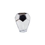 Vaso decorativo em vidro prateado