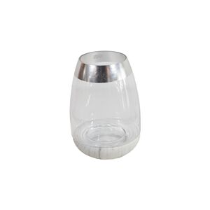 Vaso decorativo prateado
