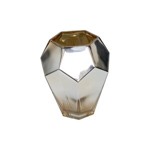 Vaso Decorativo Transparente Com Faxa Dourada