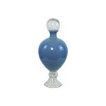 Vaso Decorativo Transparente Com Faxa Dourada