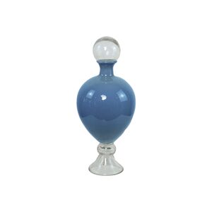 Vaso Decorativo Transparente Com Faxa Dourada