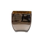 Vaso Vidro Flor Dourado