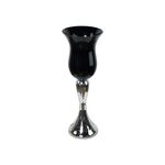 Vaso Vidro Preto/ Pratado