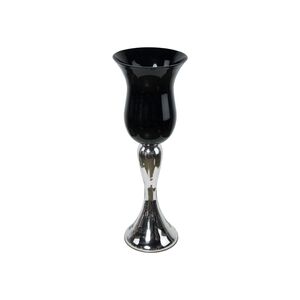 Vaso Vidro Preto/ Pratado