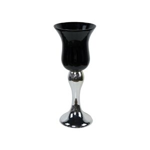 Vaso Vidro Preto/ Pratado
