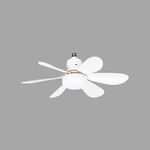 Ventoinha led  remoto-A6 15W-3EM1-Branco-52cm FANLUX