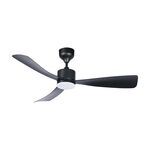 Ventoinha led  remoto-C3 18W-3EM1-Preto-106cm FANLUX