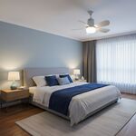 Ventoinha Led Remoto  com luz remoto-A6 12W-3EM1-BR-FANLUX