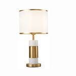 Abajur Dourado e Branco