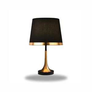 Abajur Moderno Preto e Dourado