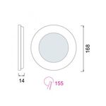 Aro Led de Embutir 12W 6400K
