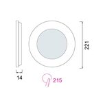 Aro Led de Embutir 18W 6400K