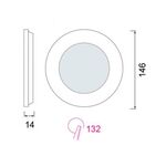 Aro Led de Embutir 9W 6400K