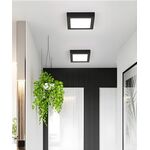 ARO LED QUADRADO 18W PRETO