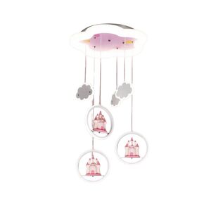 Candeeiro Infantil Castelo Rosa