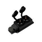 FICHA DUPLA 1X16MP PRETA