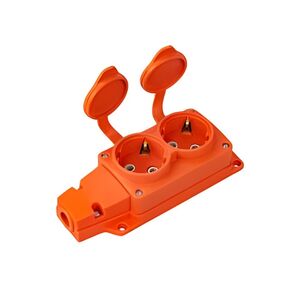 FICHA DUPLO 1X16AMP LARANJA