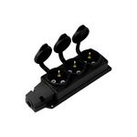 FICHA TRIPLA 1X16AMP FEMEA PRETO