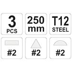 JOGO DE LIMA PARA FERRO 250 MM 3 PCS