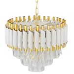 Lustre de Cristal DOURADO 40cm