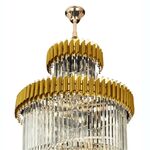 LUSTRE DE CRISTAL DOURADO