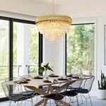 LUSTRE DE CRISTAL DOURADO CIRC