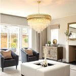 LUSTRE DE CRISTAL DOURADO CIRC