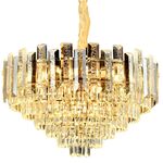 LUSTRE DE CRISTAL DOURADO CIRCULAR