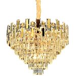 LUSTRE DE CRISTAL DOURADO CIRCULAR