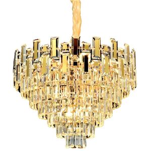 LUSTRE DE CRISTAL DOURADO CIRCULAR