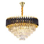 LUSTRE DE CRISTAL DOURADO REDONDO