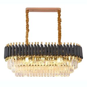 LUSTRE DE CRISTAL DOURADO RETANGULAR