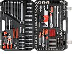 MALA COM FERRAMENTA 225PCS 1/4, 1/2, 3/8